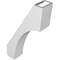Ekena Millwork 3 1/2-in. W x 10-in. D x 18-in. H Westlake Architectural Grade PVC Knee Brace BRCP035X10X18WTL - alternate 6